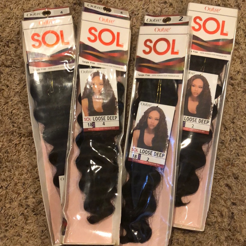 2 packs Outre Human Hair Mix Loose Deep Wave